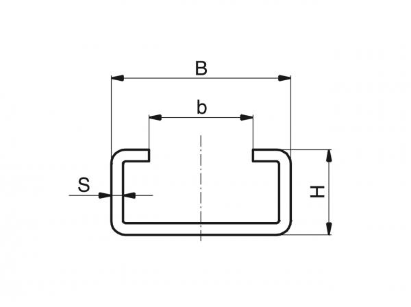 Profilschiene CL2512, Schlitz 11 mm, ungelocht