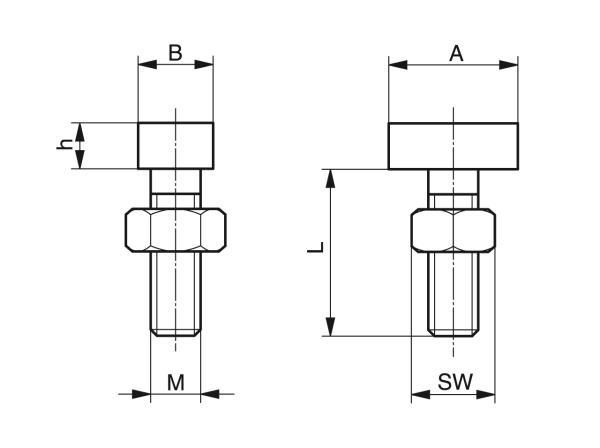 Hamerkopschroeven - Staal-C-profielen - Murtfeldt GmbH Kunststoffe - Technische Zeichnung 1