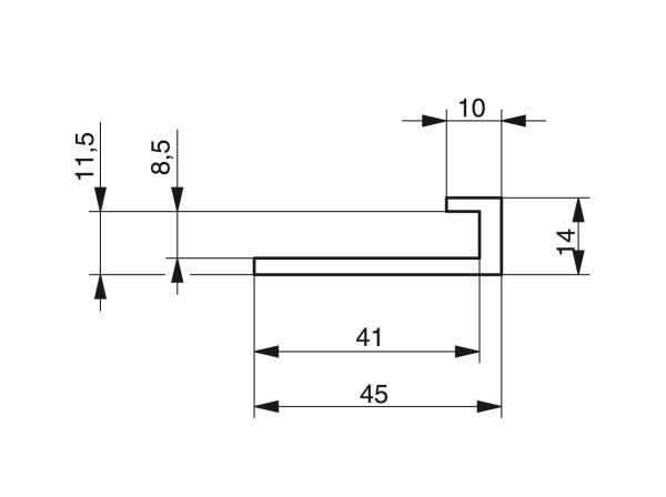 Opsteekprofielen voor vlakstaal - Profielen voor overbrenging en transport - Murtfeldt GmbH Kunststoffe - Technische Zeichnung 8