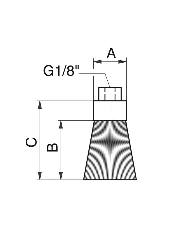 Oliekwast type SPR - Smeersystemen accessoires - Murtfeldt GmbH Kunststoffe - Technische Zeichnung 1