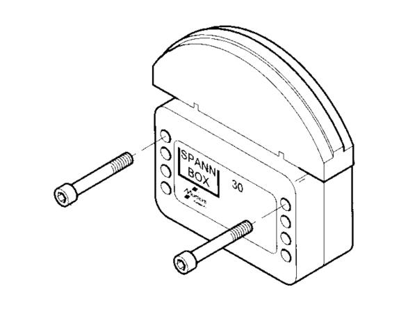 Spann-Box® size 30 with arc segment profile - Chain tensioners for roller chains - Murtfeldt GmbH Kunststoffe - Technische Zeichnung 2